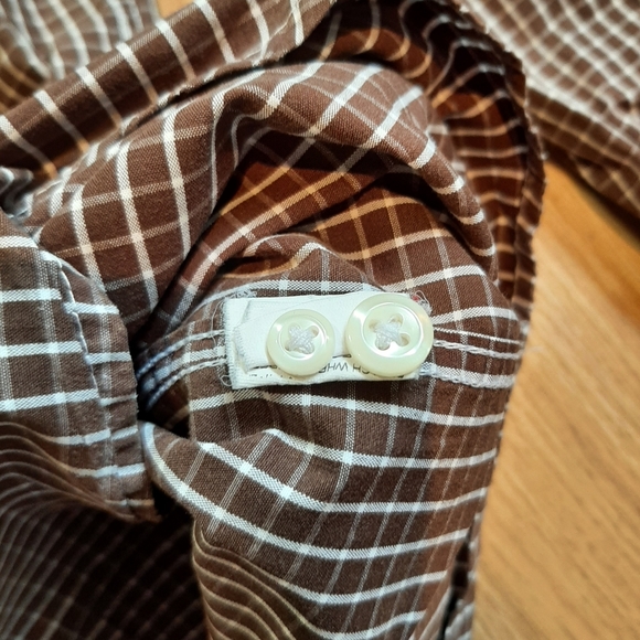 Izod Check Long Sleeve Button Down Dress Shirt - Picture 3 of 5